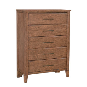 Etta Walnut 5-Drawer Chest
