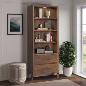 Tranquility Walnut Bookcase Pier