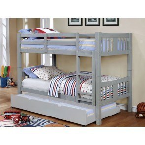 Cameron Twin over Twin Bunk Bed (Gray)