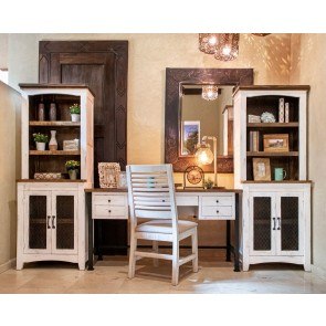 Pueblo Home Office Set (Brown/ White)
