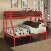 Tritan Twin over Full Bunk Bed (Red)