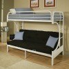 Eclipse Twin over Full Futon Bunk Bed (White)