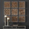 Bryndle Rustic Wooden Squares (Set of 9)