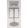 Grey Upholstered Pneumatic Gas Lift Adjustable Height Stool