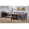 Black Oak Trestle Dining Room Set