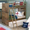 Summer Camp Twin over Twin Bunk Bed (Tree House Brown)