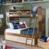 Summer Camp Twin over Full Bunk Bed (Tree House Brown)