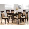 Mix and Match Oval Dining Room Set with Upholstered Back Chairs (Cappuccino)