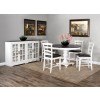 Carriage House Counter Height Round Dining Set w/ Cushion Seat Barstools