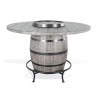 Alpine Grey Round Wine Barrel Base Pub Table