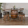 Doe Valley Wine Barrel Base Pub Table Set w/ Chair Choices