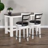 Carriage House 36 Inch Counter Dining Set w/ Swivel Barstools