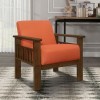 Helena Accent Chair w/ Storage Arms (Orange)