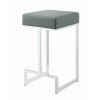 Grey and Chrome Counter Height Stool
