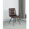 Brown Leatherette Side Chair (Set of 4)