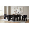 Brookmead Dining Room Set w/ Carlow Black Chairs