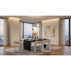 Brookmead Dining Room Set w/ Carlow White Chairs