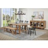 Middleton Dining Room Set w/ Black Chairs and Bench