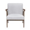 Omara Gray and Brown Accent Chair
