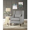 Keller Accent Chair w/ Kidney Pillow (Light Gray)