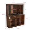 Manchester Back Bar w/ Hutch (Distressed Walnut)