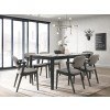 Stevie Dining Room Set (White Faux Marble Top)