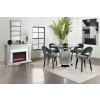 Ellie Counter Height Dining Set w/ Grey Chairs