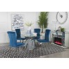 Quinn Dining Room Set w/ Teal Chairs
