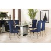 Marilyn Dining Room Set w/ Ink Blue Chairs