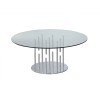 Floating Illusion Pedestal Cocktail Table