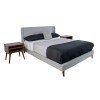 Maddison 3-Piece Upholstered Bedroom Set w/ 2 Nightstands
