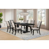 Phelps Distressed Noir and Tan Dining Room Set