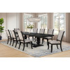Phelps Distressed Noir and Tan Dining Room Set