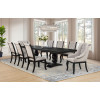 Phelps Distressed Noir and Tan Dining Room Set