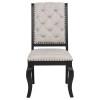 Phelps Distressed Noir and Tan Dining Room Set