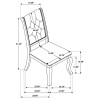 Phelps Distressed Noir and Tan Dining Room Set