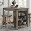 Rustic Storage End Gathering Table