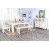 Marina Extension Dining Room Set w/ Bench (White Sand)