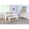 Marina Extension Dining Room Set w/ Benches (White Sand)