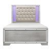 Aveline Panel Bed (Silver)