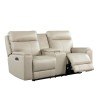 Bryant Power Lay-Flat Reclining Loveseat w/ Console (Taupe)