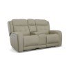 Grant Power Reclining Loveseat w/ Console (Ivory)