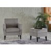 Theo Accent Chair w/ Ottoman (Theo Grey)