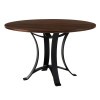 Crafted Cherry Metal Base 48 Inch Round Table (Dark)