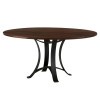 Crafted Cherry Metal Base 60 Inch Round Table (Dark)
