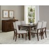 Crafted Cherry 94 Inch Surfboard Dining Set w/ Oatmeal Chairs (Dark)