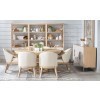 Biscayne Oval Dining Room Set w/ Upholstered Club Chairs