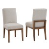Crafted Cherry Oatmeal Fabric Uph Side Chair (Medium) (Set of 2)
