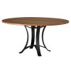 Crafted Cherry Metal Base 60 Inch Round Table (Medium)