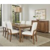 Crafted Cherry 94 Inch Surfboard Dining Set w/ White Chairs (Medium)